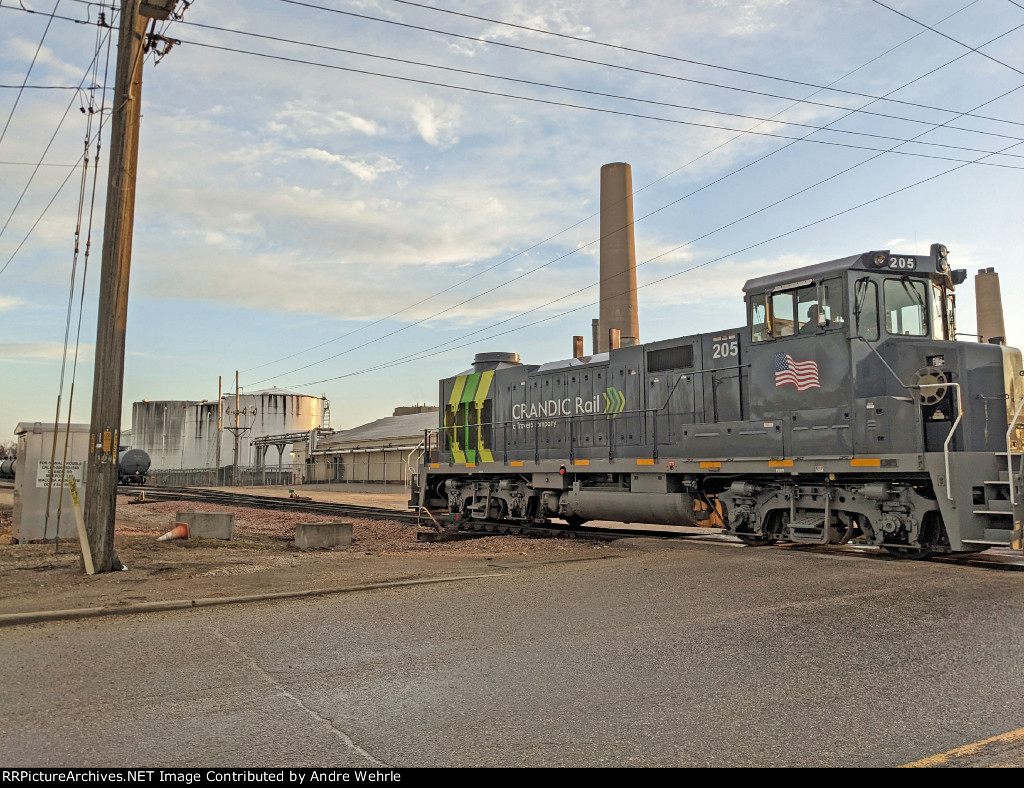 Grab shot of CIC 205 crossing Waconia Ave. SW after the tornado outbreak